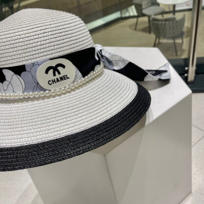Chanel sunshade lady straw hat - Image 4