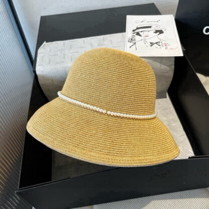 Chanel Pearl Bow Basin Hat - Image 4