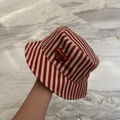Prada classic triangle logo bucket hat - Image 4