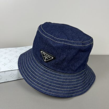 Prada classic triangle logo bucket hat - Image 4