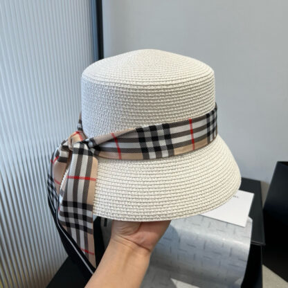 Burberry Ribbon Bucket Hat Sunshade - Image 5
