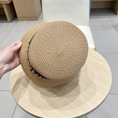 Burberry Casual Simple Bucket Hat Sunshade Straw Hat - Image 5