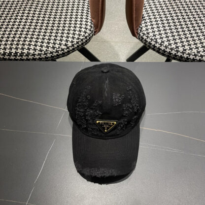 Prada classic inverted triangle logo breathable baseball cap - Image 4