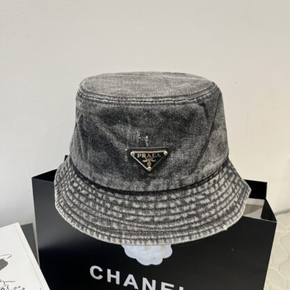 Prada Denim Bucket Hat - Image 4