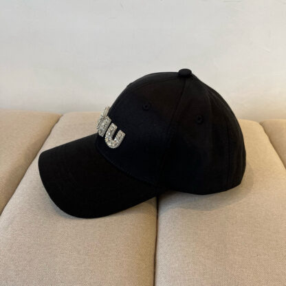 Miu Miu exquisite diamond logo fashion baseball cap - Image 5