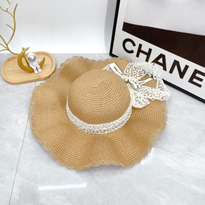 Miu Miu Straw Hat with Lace - Image 5