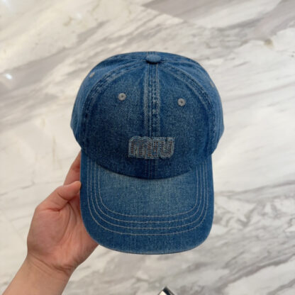 Miu Miu trendy denim baseball cap - Image 5