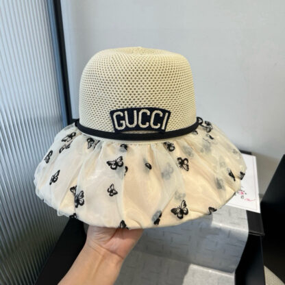 Gucci new lantern hat, sun hat, anti-ultraviolet brim - Image 4