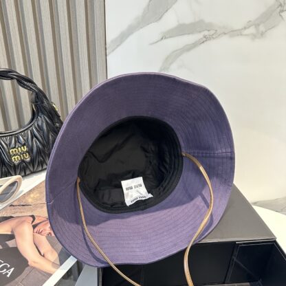 Miu Miu Simple Embroidered Bucket Hat - Image 5