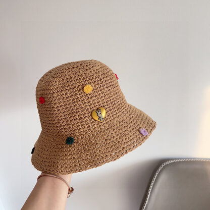 Yves Saint Laurent's new spring and summer polka dot playful woven fisherman hat - Image 4