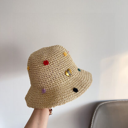 Yves Saint Laurent's new spring and summer polka dot playful woven fisherman hat - Image 4