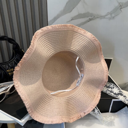 Miu Miu exquisite lace ribbon straw hat - Image 5