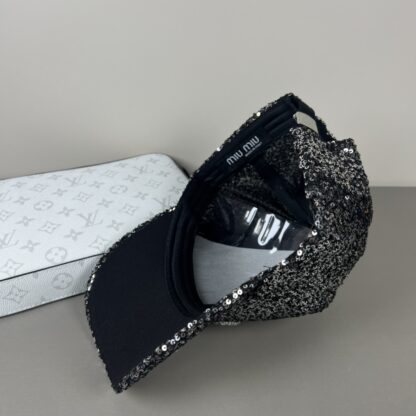 Miu Miu exquisite sequin trendy baseball cap - Image 5