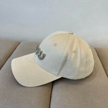 Miu Miu exquisite diamond logo fashion baseball cap - Image 5