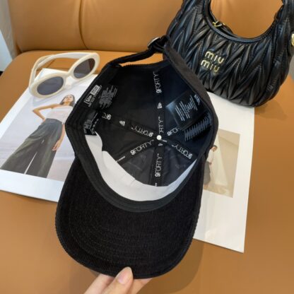Yves Saint Laurent embroidered corduroy baseball cap - Image 4