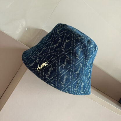 Yves Saint Laurent denim beret - Image 4