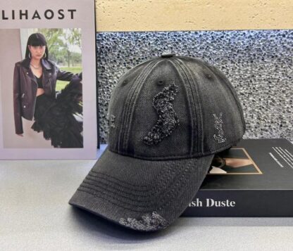 Yves Saint Laurent ripped washed cotton baseball cap - Image 4