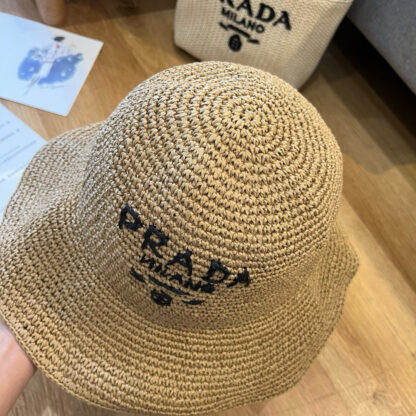 Prada Summer Folding Straw Hat - Image 4