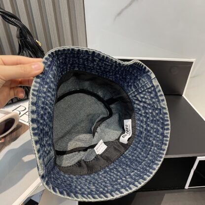 Miu Miu Denim Visor Bucket Hat - Image 5