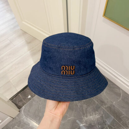Miu Miu Denim Visor Bucket Hat - Image 5