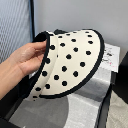 Miu Miu stylish polka dot hollow top headband sun hat - Image 4