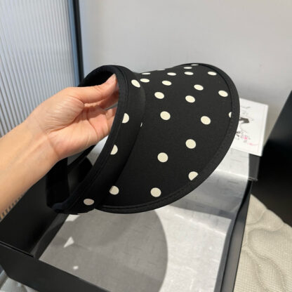 Miu Miu stylish polka dot hollow top headband sun hat - Image 5