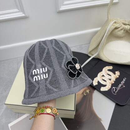 Miu Miu Fashion Knit Bucket Hat - Image 5