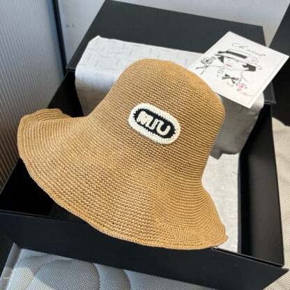 Miu Miu Stylish Folding Straw Hat - Image 5