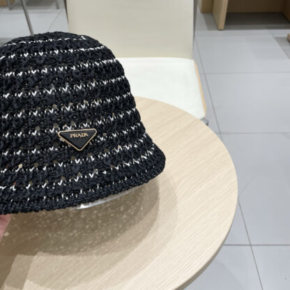 Prada knitted hollow bucket hat - Image 4
