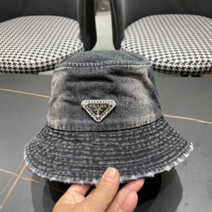 Prada denim triangle bucket hat - Image 4