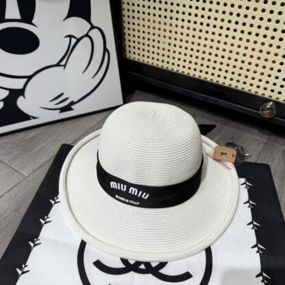 Miu Miu Casual Simple Rolled Brim Bucket Hat - Image 5