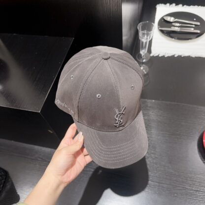 Yves Saint Laurent embroidered corduroy baseball cap - Image 3