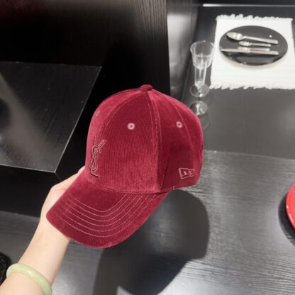 Yves Saint Laurent embroidered corduroy baseball cap - Image 4