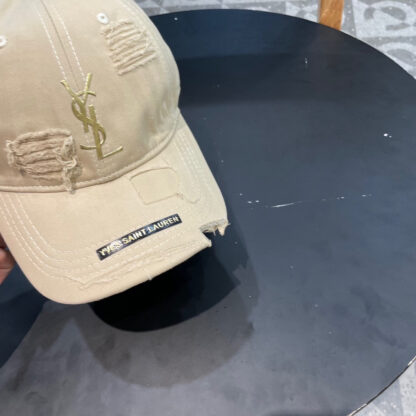 Saint Laurent lettering hot stamped baseball cap - Image 4