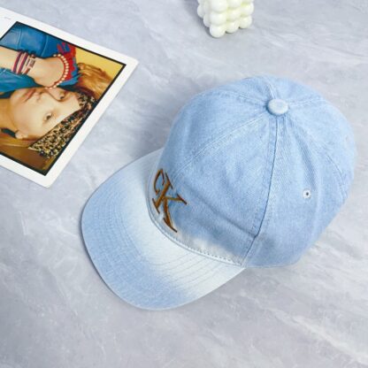 Calvin Kleinf washed denim baseball cap - Image 4