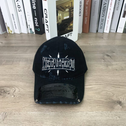 Balenciaga washed and distressed letter embroidered baseball cap - Image 4