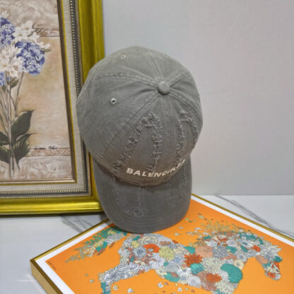 Balenciaga pure cotton distressed stylish baseball cap - Image 4