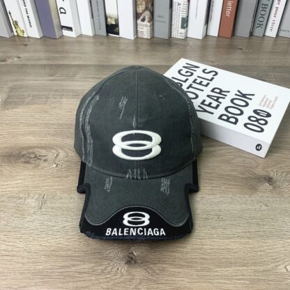Balenciaga new washed double circle letter embroidered baseball cap - Image 4