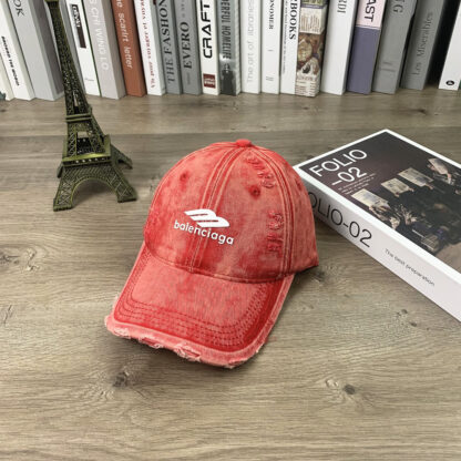 Balenciaga letter print distressed baseball cap - Image 4