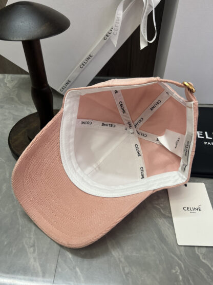 Celine logo patch cotton velvet baseball cap - Image 4