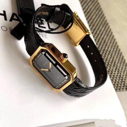 Chanel Black Gold Sugar Cube Women's Quartz Watch - Image 4
