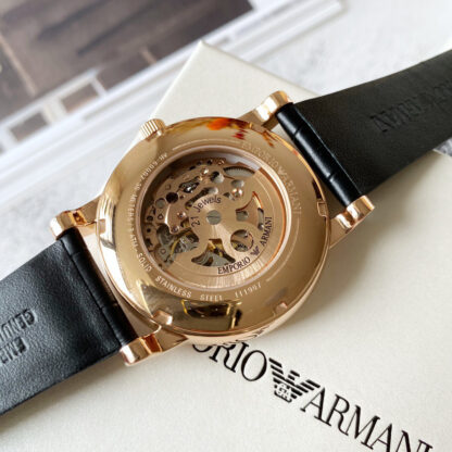 Armani 60007 Rose Gold Hollow Transparent Strap Automatic Mechanical Watch - Image 5