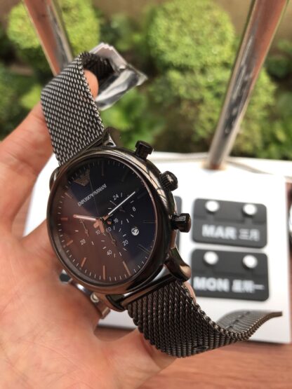 Armani Blue Face Three-Eye Chronograph Watch - Image 5