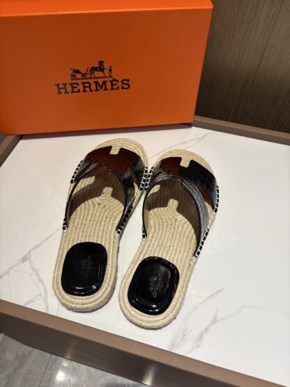 Hermes dark blue comfortable all-match non-slip breathable casual slippers - Image 4