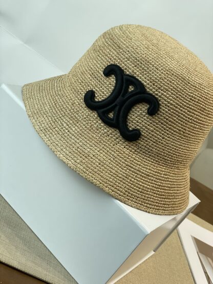 Celine raffia woven straw hat - Image 4