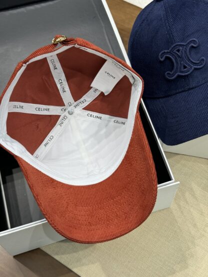 Celine autumn and winter logo corduroy baseball cap - Image 4