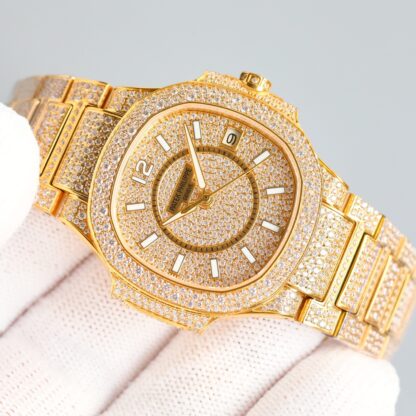 Patek Philippe 7118 Women's Nautilus Full Diamond T-Brick Double Limited Edition Watch - Image 4