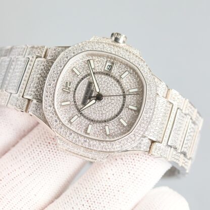 Patek Philippe 7118 Women's Nautilus Full Diamond T-Brick Double Limited Edition Watch - Image 4