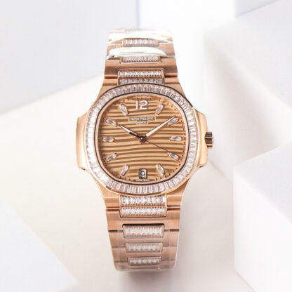 Patek Philippe Women's Nautilus Platinum T Square Brick Limited Edition Watch - Image 4