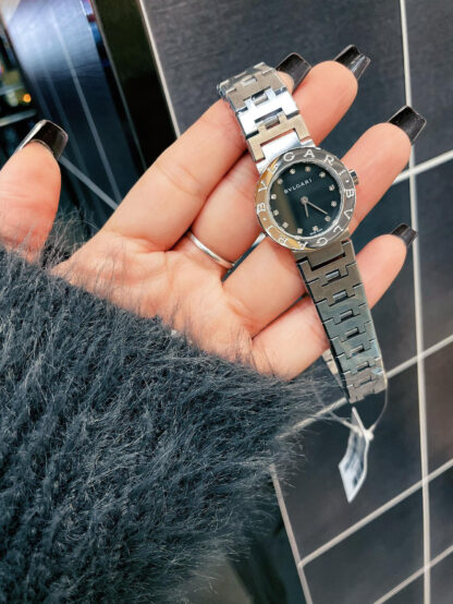 Bulgari Black and Silver Classic Watch - Image 4